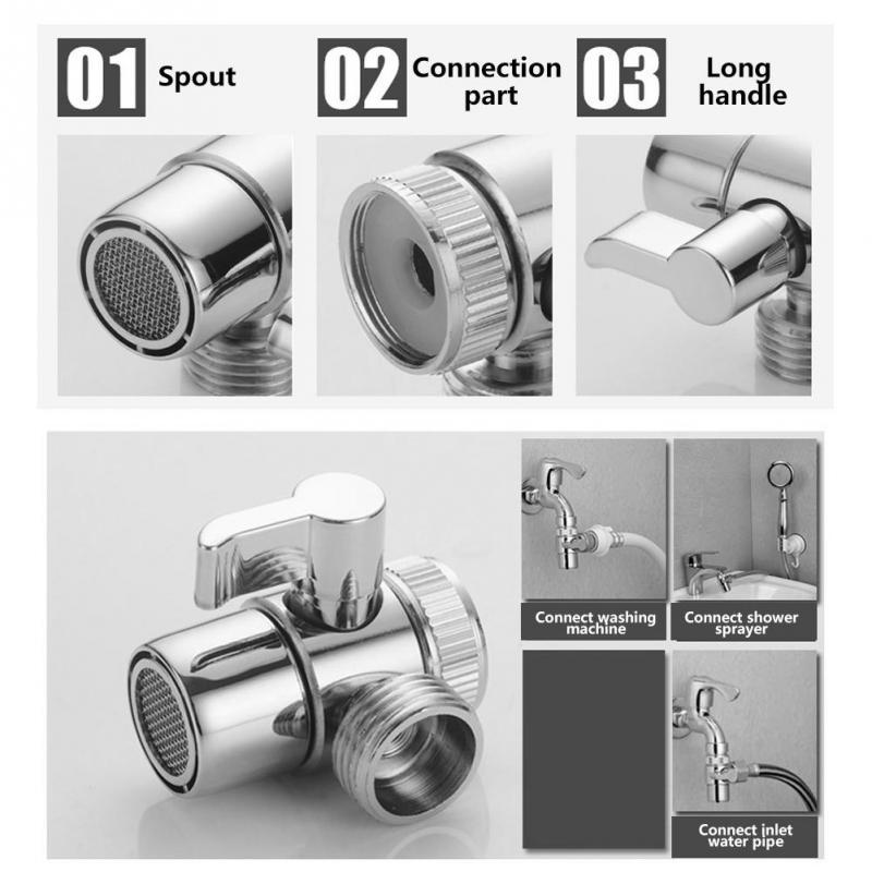 Home Bathroom Hand Shower Sprayer Hair Washing Kit Faucet Converter Adapter Set Accessories