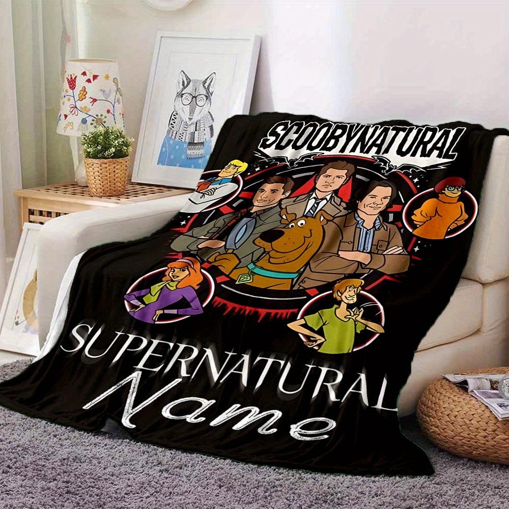 Scoobydoo Supernatural Characters Mystery Machine Four Seasons Blanket Customized With Your Name Lightweight And Warm Perfect Gift For Home Office