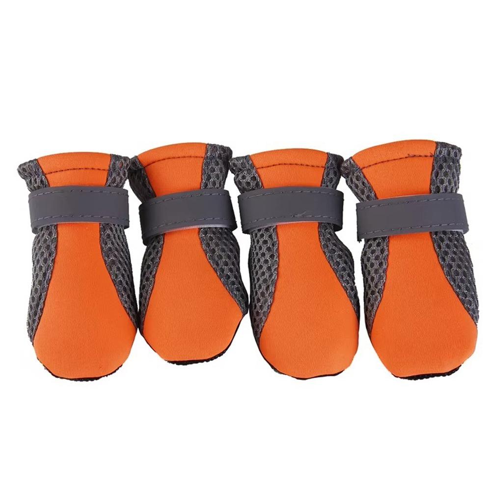 4Pcs Anti-slip Pet Dog Shoes Soft-sole Pet Footwear Cute Pet Sandals Summer