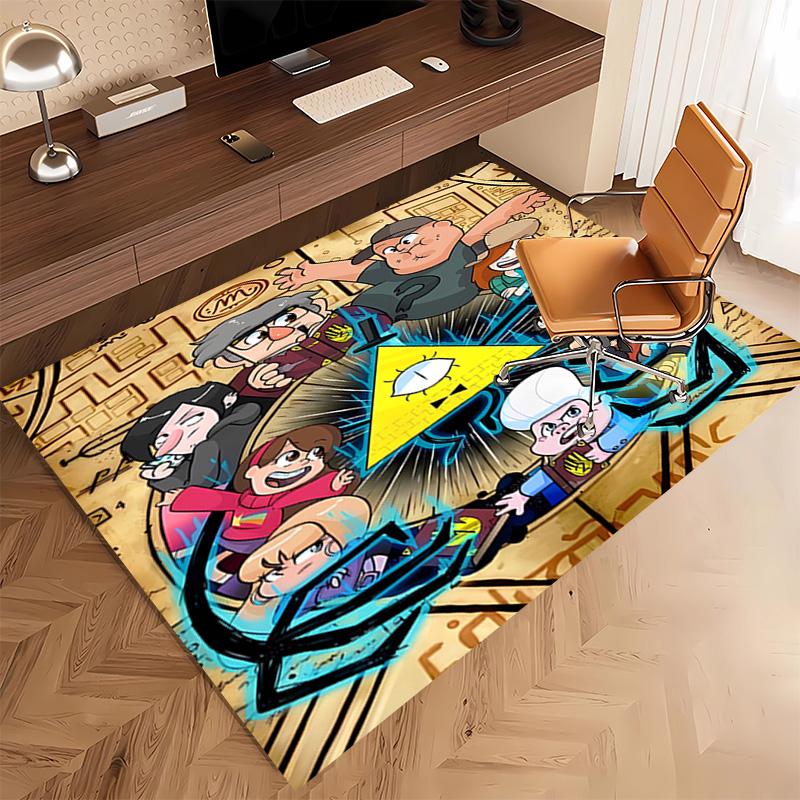 1pc Gravity Falls1 Print Area Rug - Soft, Washable Non-Slip Indoor Mat, Living Room, Home Office Decorative Rug,Office Decorative