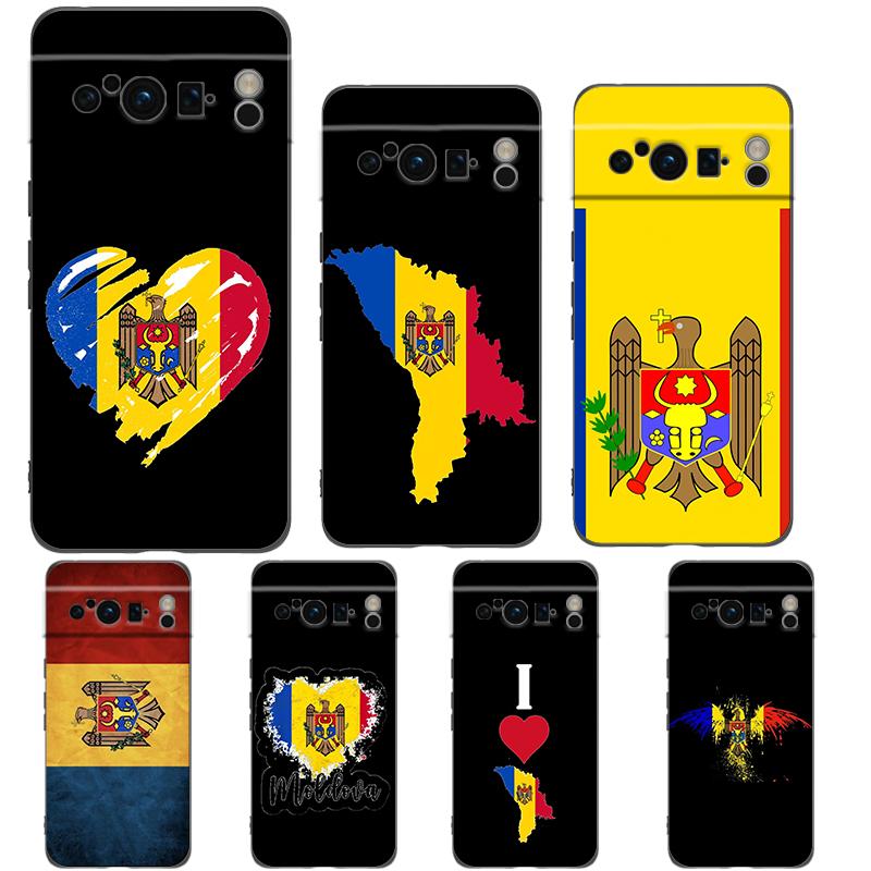 Чехол для телефона Google Pixel 10 Pro Pixel 9 Pro XL TPU Чехол Pixel 8 Pro 9A 8A 7A 7 6A 6 Pro Мягкая обложка Флаг Молдовы