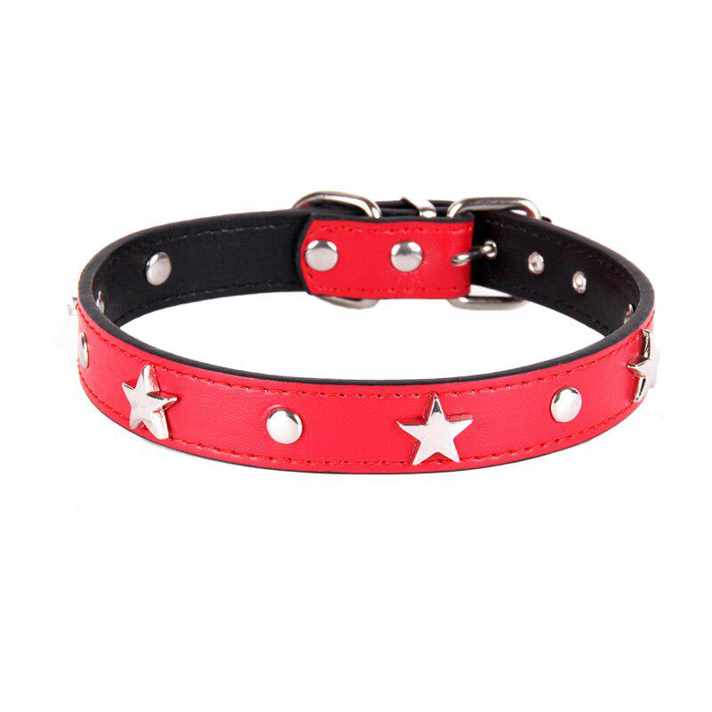Прочный регулируемый полиуретановый ошейник для собак, декорированный металлом