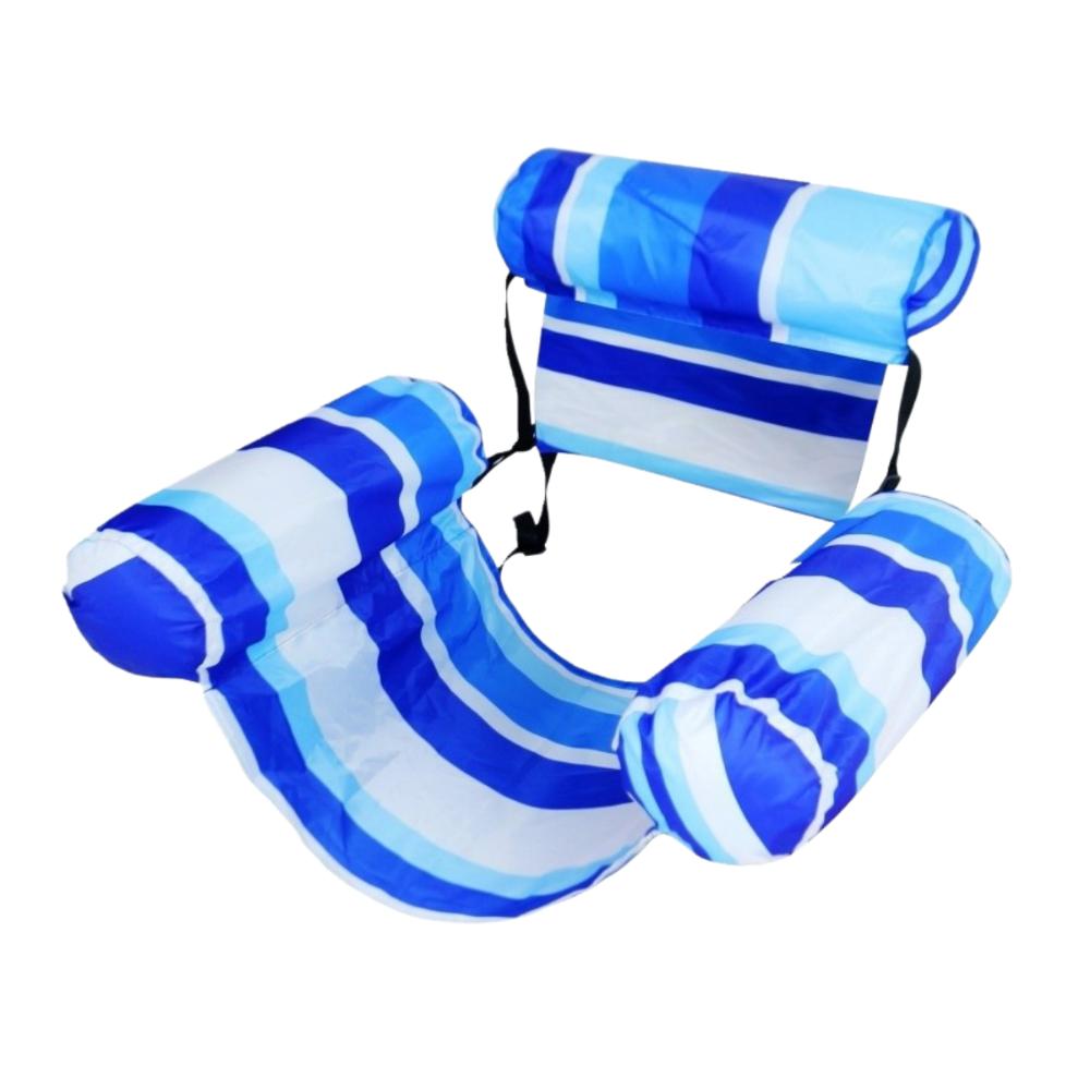 Fabric Cover Inflatable Pool Float Leaves Pattern Swim Floating Raft Water Hammock  Party Toy