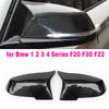 Rearview Mirror Covers for Bmw 1 2 3 4 Series F20 F30 116i 118i 120i 125i 130i 320i 328i 330i Rear-View Carbon Fiber Gloss Black