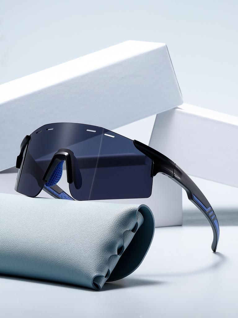 Солнцезащитные очки для велоспорта, меняющие цвет, для спорта на открытом воздухе, ветрозащитные очки, литьевые, нескользящие, с большой оправой 9061