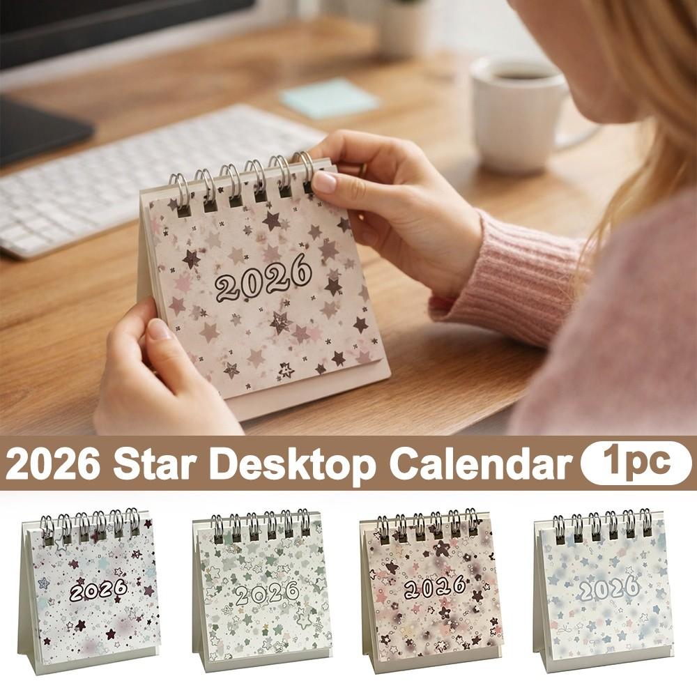 Mini Desktop Calendar Coil Binding Schedule Planner Cute 2026 Desk Calendar Office School Supplies