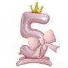 Pink Color Standing Crown Balloons Crown Shape 42 Inch Balloons  Birthday Parties