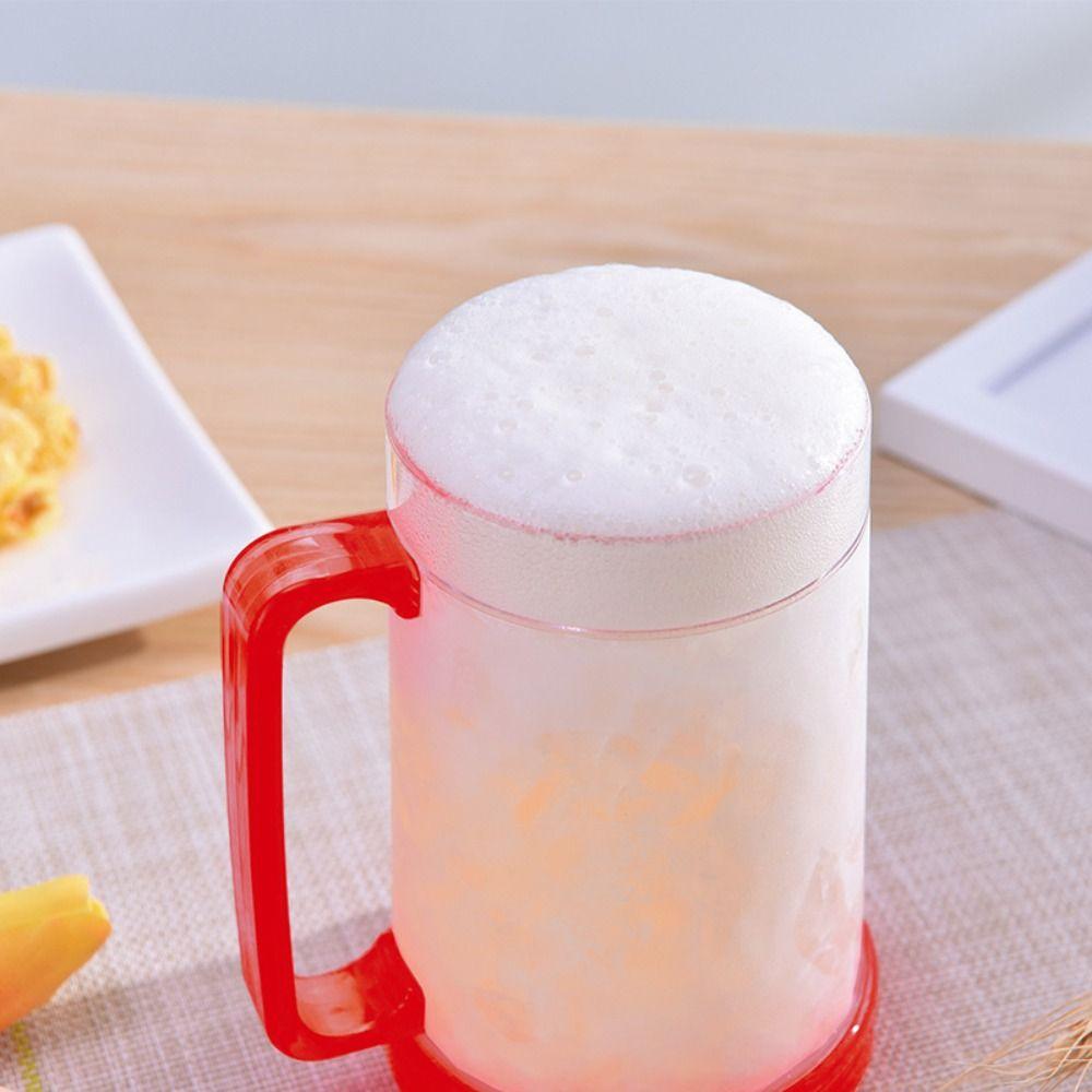 Прозрачный охлаждающий бокал для вина, пивная кружка с двойными стенками, стаканы для напитков, морозильная камера, ледяная пивная кружка, вечеринка