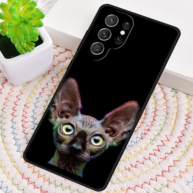 СМЕШНОЙ ГОЛЫЙ КОТ СФИНКС Силиконовый Чехол для Телефона Для Samsung Galaxy note 10 pro S26 S25 S24 S23 S22 S21 Plus S25Ultra Чехол Cover