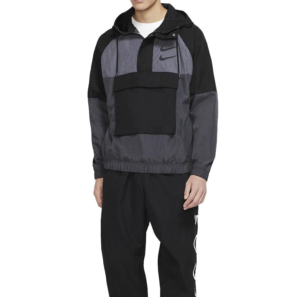 Nike Спортивная одежда Swoosh Тканая куртка с длинным рукавом Мужская верхняя одежда Черный CU3886-070