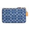 New COACH Fabric Clutch Wrist Bag Medium Size Women's Denim Blue CA538-B4UDF