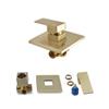 Bathroom Square In Wall Mounted Shower Mixer Valve Brass Concealed Shower Mixer Valve 1 Way Faucet Tap Chrome Black Brushed Gold