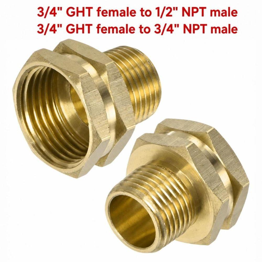 1/2" 3/4" NPT Male Garden Hose Fitting Brass Quick Connect Adapter Durable Coupling Joint