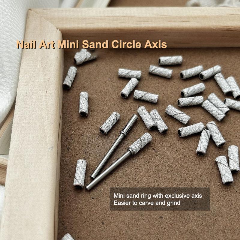 Versatile 3mm Nail Drill Bits 50 Pcs Set Effective Sanding Bands for Gel Acrylic Polish Treatment
