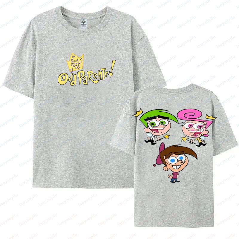 New Style Cartoon TShirt The Fairly Odd Parents Printed Tops Summer Short Sleeve Camisetas Nostalgia Retro Street Fashion Tees