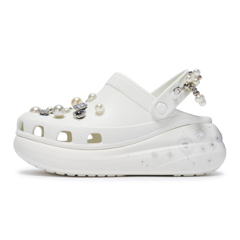 Crocs Classic Clog 811 Manufacture Silver Moon Secret Realm Limited Edition Холщовая сумка Клоги Унисекс Белый