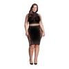 Le desir - Sexy set of top + shaping skirt Plus Size