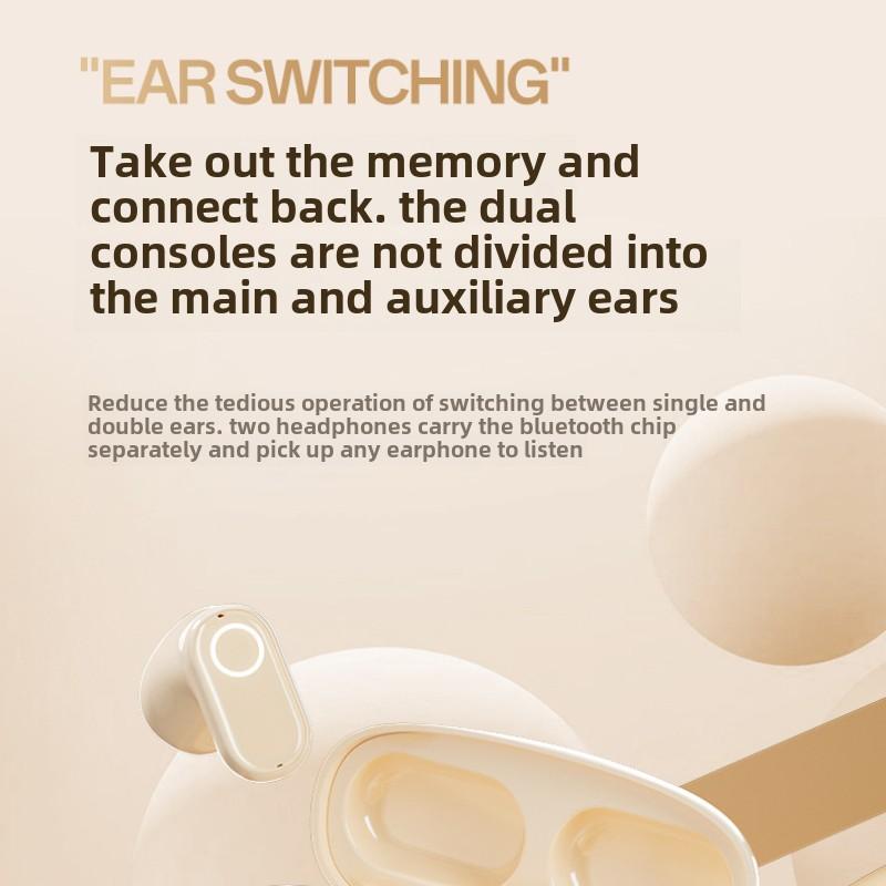 New Short-handle Bluetooth Earphones Wireless In-ear Ultra-long Endurance Earphones Reduce Noise