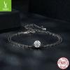 50 Points Moissanite Double-Layer Bracelet, Simple Classic Sparkling S925 Sterling Silver Moissanite Bracelet