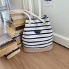 Женская весенне-летняя новая высококачественная полосатая ретро сумка-ведро с плетеной веревкой, сумка на плечо/под мышку