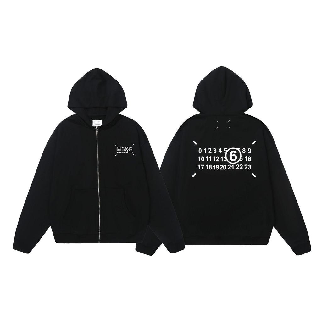 Maison Margiela MM6 Унисекс Худи-Кардиган на молнии из махровой ткани