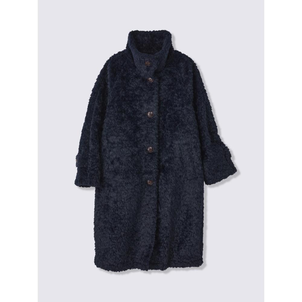 GU by Uniqlo Длинное пальто из пушистого боа