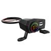 Waterproof Motorcycle Dual USB Phone Charger Adapter W/ Voltmeter & Temp Display