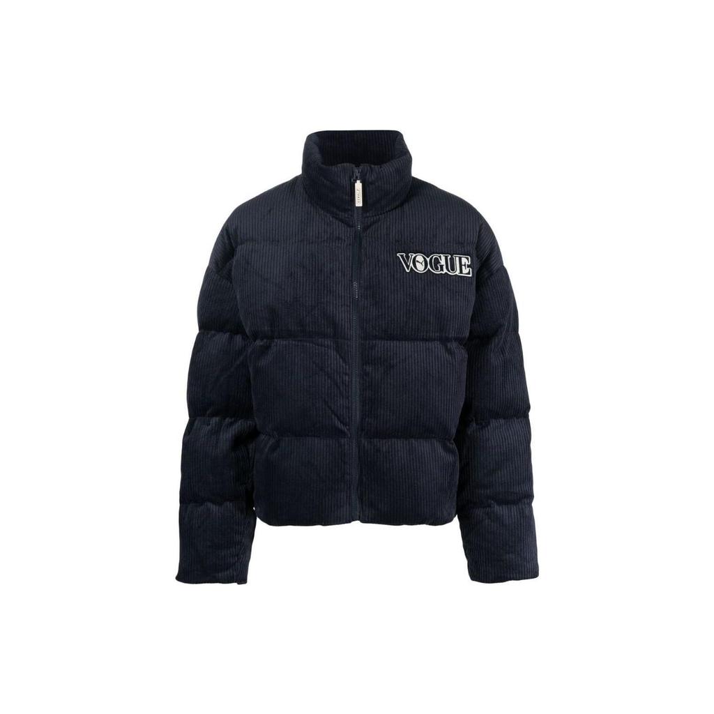 Puma X Vogue Collaboration Solid Color Appliqué Stand Collar Jacket Women Jacket Navy-Blue 536696-43