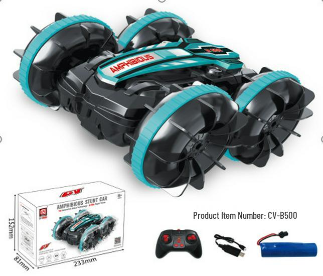 2.4G Remote Control Amphibious Car - Four-Wheel Drive, Double-Sided Stunt, Tumbling Toy