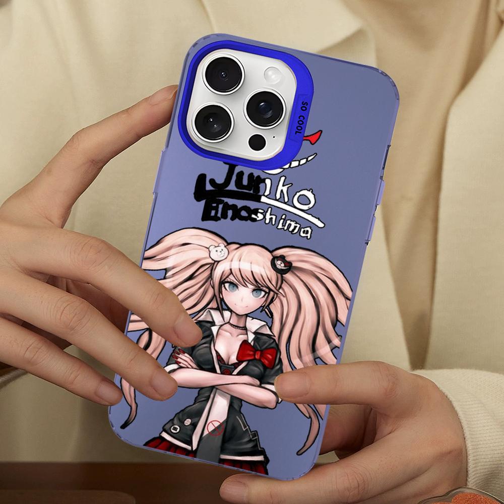 Чехол для телефона Danganronpa Junko Enoshima Monokuma для iPhone 16 15 14 13 12 11 Pro Max X XR XSMAX Plus Матовый Ударопрочный Задняя крышка