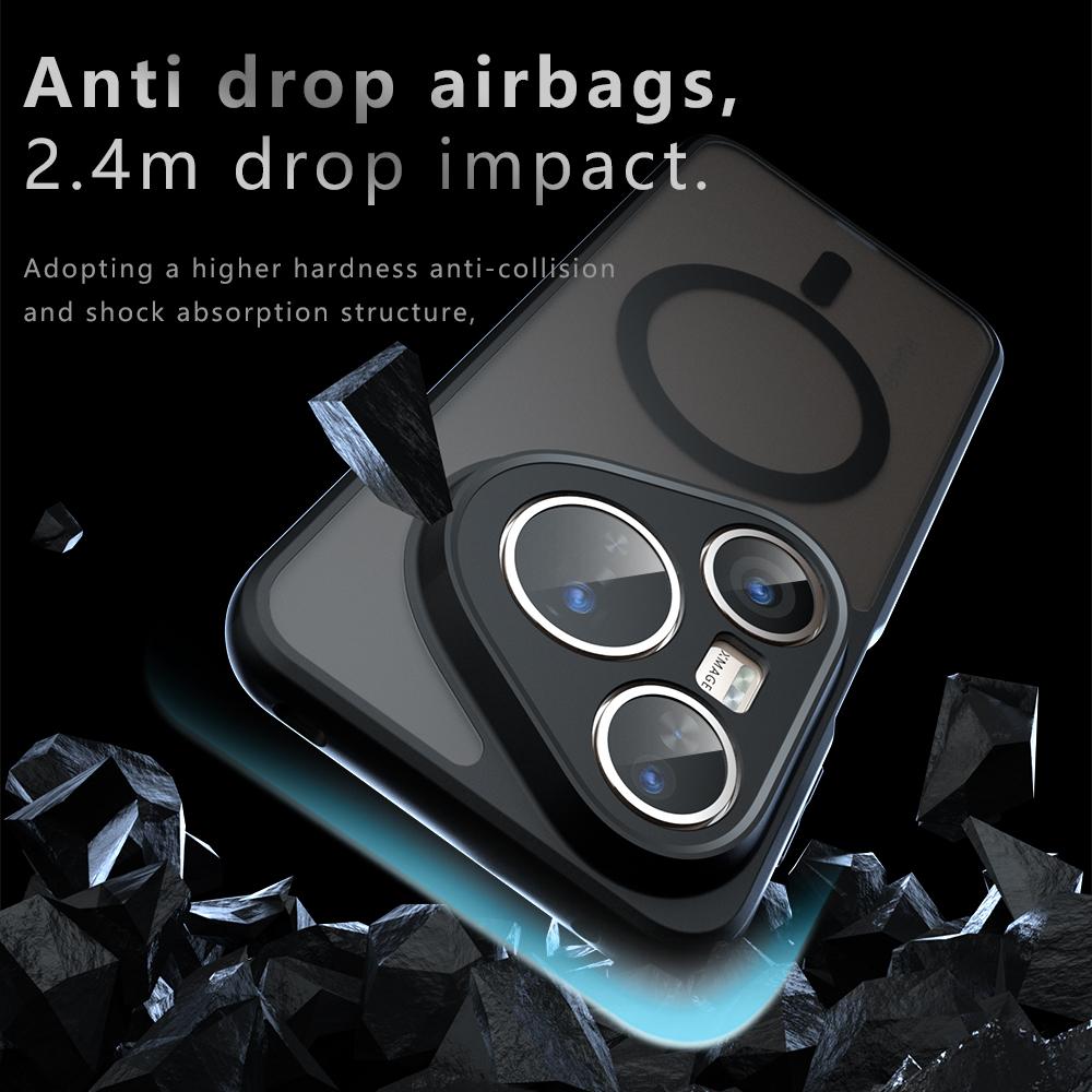 For Magsafe Magnetic Matte Case for HUAWEI Pura 80Pro Plus Shockproof Hard Bumper Wireless Charging Cover Funda for Pura 80Ultra