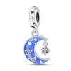 Real 925 Sterling Silver Moon Vitreous Star Fairy Tale Charms Beads Fit 925 Original Bracelets DIY Jewelry Romantic Gift