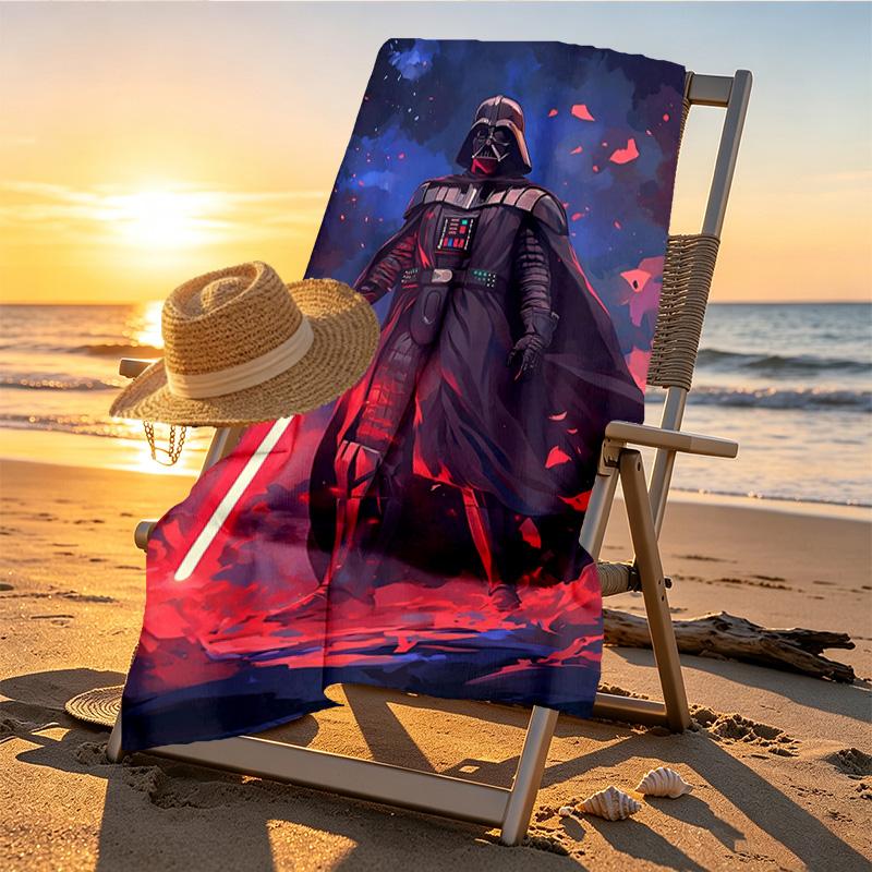 Star Wars Print Beach Towel Design, Soft, Lightweight. for Home Bathroom, Spa, Pool, Yoga, Surfing, Camping, Gift for Family, Friend