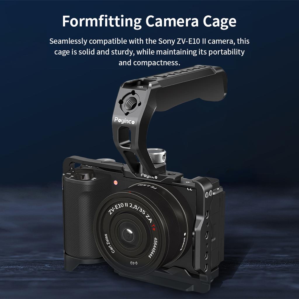 Poyinco JN-138 Видео клетка + Верхняя ручка + Боковая деревянная рукоятка Комплект Клетка для камеры Алюминий