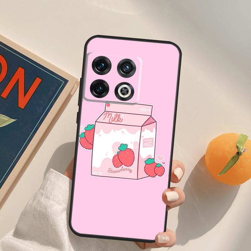 Милый чехол «Клубничное молоко» для OnePlus 15 13 12 11 13R 12R 10T 8T 13T OnePlus Nord 5 CE 3 2 4 Lite N20 N30