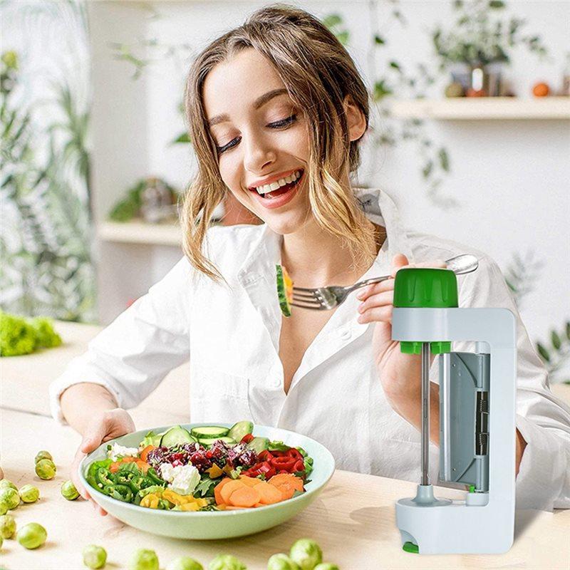 ABBY-Vegetable Peeler Manual Portable Multi-Function Fruit Slicer Veggie Sheet Slicer Cutting Tool Faster Round Sheet
