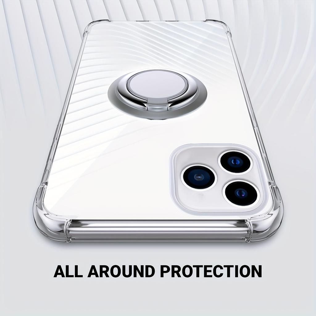 Shockproof Clear Soft TPU Case Cover with Reinforced Corners And a Ring Holder for Honor 400 200 Lite Pro