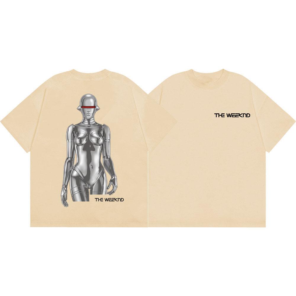 Rapper The Weeknd Merch T-shirts Men Women Clothing Fashion Hip Hop Short Sleeve T Shirt High Quality Cotton Oversized T-shirt