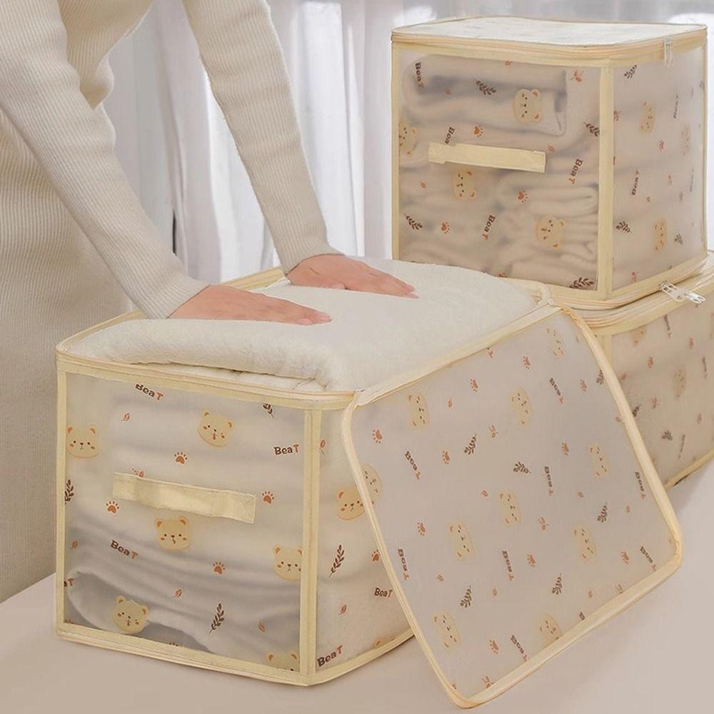 Foldable Clothes Storage Box Waterproof Closet Storage Organizer Bedroom