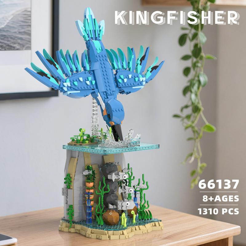 66137 Серия животных Зимородки Тип Креативные кубики Декорация Игрушки Для детей Подарки взрослым статический Подарок для мальчика