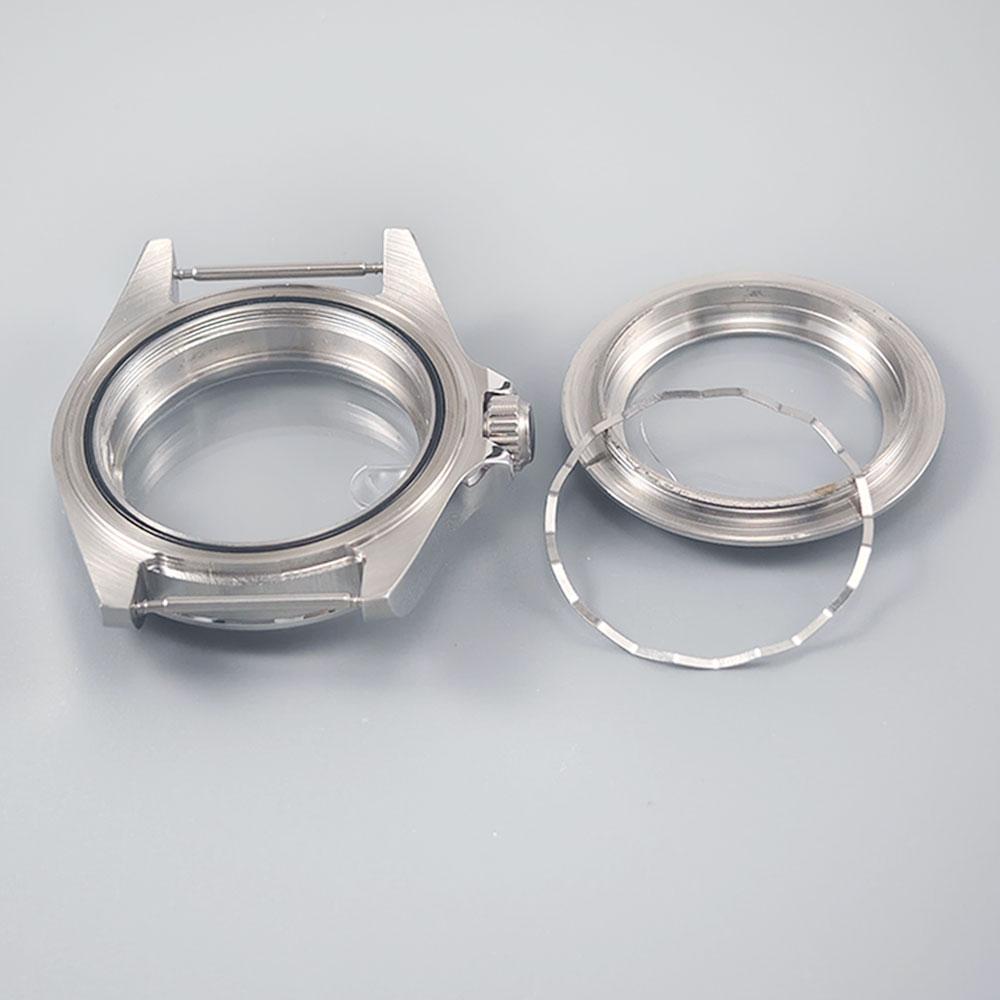 Корпус для часов 39 мм Old EXP 24-часовой GMT Стальной безель для механизма NH34 NH35 NH36 Сапфировое стекло Аксессуары для корпуса часов Explorer