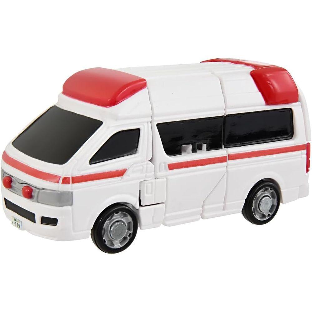 Takara Tomy Tomica Job Labor TJBDX Unite Medi Braver Ambulance Doctor Helicopter Combined Set Ages 3 and up & (Miniature Car)
