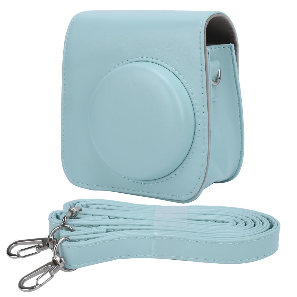 PU Leather Mini Camera Protective Case with Adjustable Shoulder Strap for Instax Mini 7+