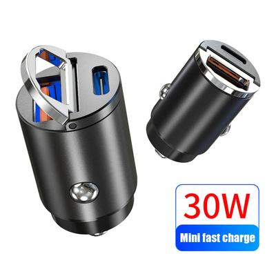 Автомобильное зарядное устройство 30 Вт USB быстрое зарядное устройство QC 3.0 быстрая зарядка Type C PD зарядный адаптер гнездо прикуривателя зарядное устройство для мобильного телефона