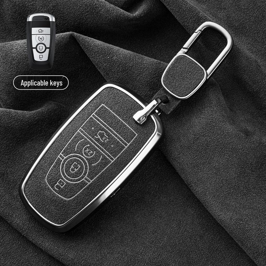 Premium Sheepskin Key Cover for Ford Explorer ST, Edge L, Mondeo EVOS