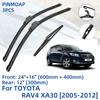 3PCS For TOYOTA RAV4 XA30 2005-2012 24"+16"+12" Front Rear Wiper Blades Windshield Windscreen Window Cutter Accessories 2007 2008 2009 2010 2011 2012
