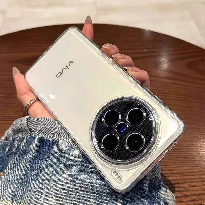 Чехол для Vivo X300 Pro Полное покрытие Прозрачный Мягкий край Защитный чехол Анти-отпечатки пальцев Тонкий Защитный