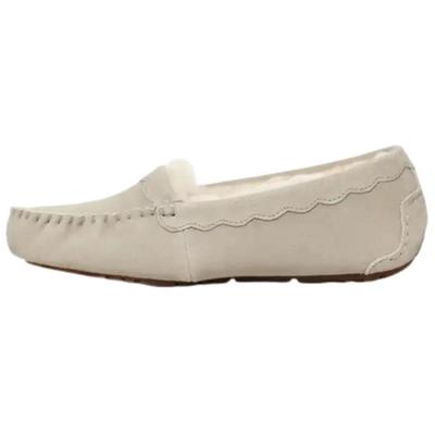 Мокасины с зубчатым краем, модные, универсальные, повседневные, женские, светло-серые 1118841-GOA