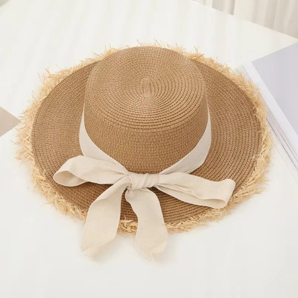 Wide Brim Fisherman Hat Breathable Beach Hat Casual Panama Hat Spring and Summer