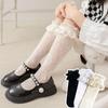 Flower Vine White Middle Socks New Lolita Lace Flower Socks Lolita Girl Mid Calf Socks Korean Version of Mid Length Socks